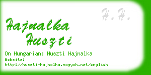 hajnalka huszti business card